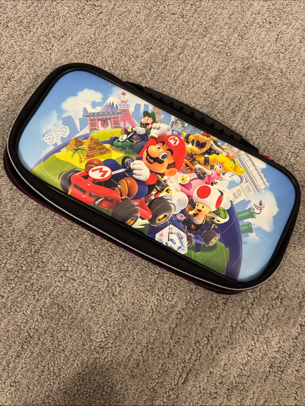 Nintendo Switch 1 Mario Kart Case Carrying Case - Blue Red